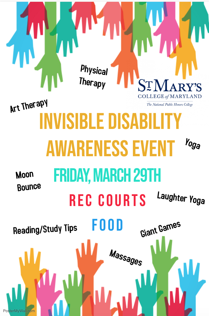 Invisible Disability Awareness Event St. Marys College of Maryland